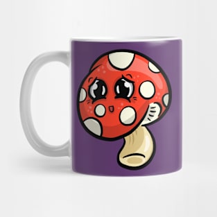 Mushroom Shroom Friendly Happy Red White Spot Cartoon Mug